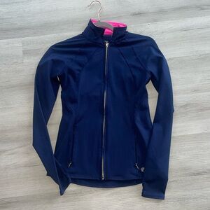 🎉HP🎉Pink and blue Lilly Pulitzer luxletic zip up jacket XXS